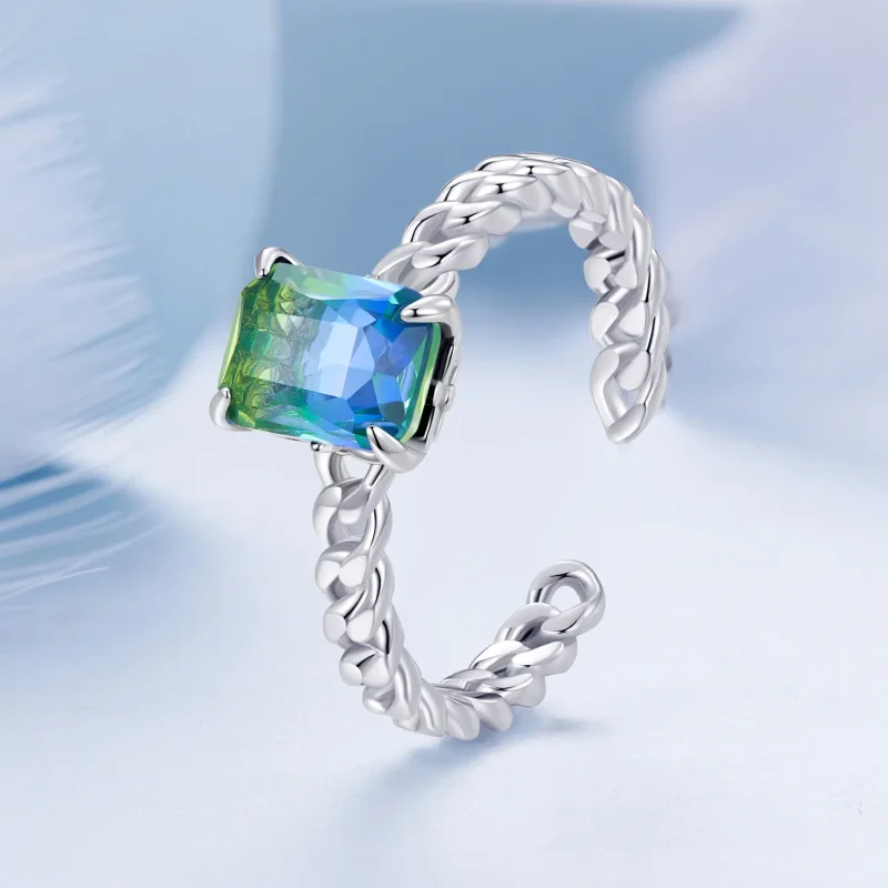 (bilde for) Pandora Style Chain Open Ring - BSR476-E - Vis 2