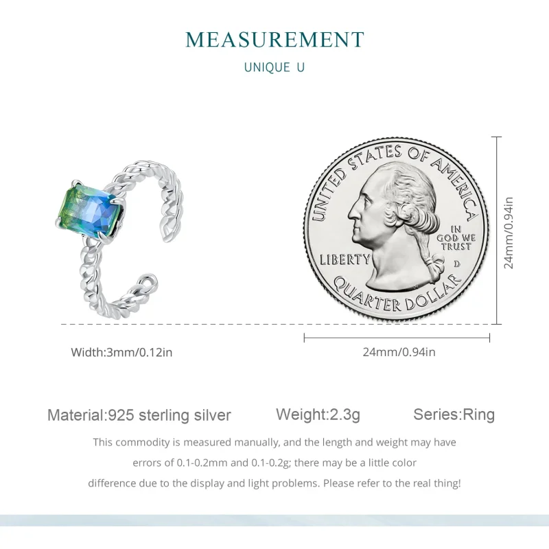 (bilde for) Pandora Style Chain Open Ring - BSR476-E - Vis 7