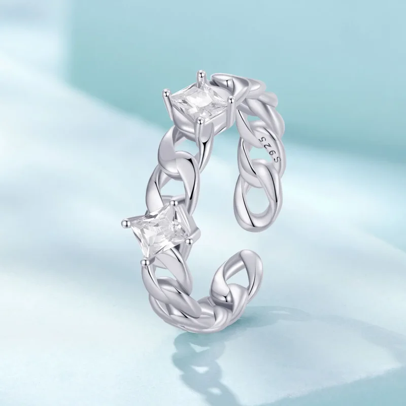 (bilde for) Pandora Style Chain Open Ring - SCR977-E - Vis 2