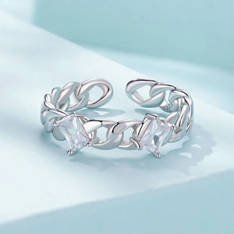 (bilde for) Pandora Style Chain Open Ring - SCR977-E - Vis 3