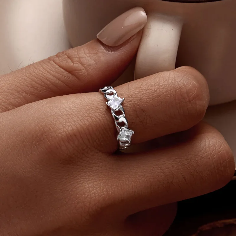 (bilde for) Pandora Style Chain Open Ring - SCR977-E - Vis 6