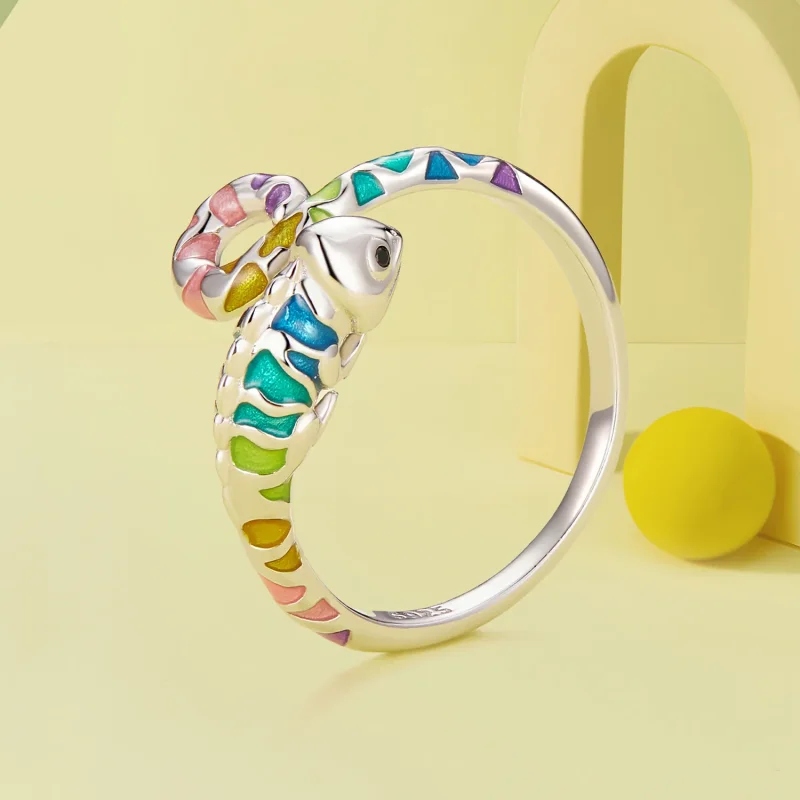 (bilde for) Pandora Style Chameleon Open Ring - BSR475-E - Vis 2