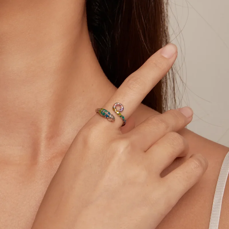 (bilde for) Pandora Style Chameleon Open Ring - BSR475-E - Vis 5