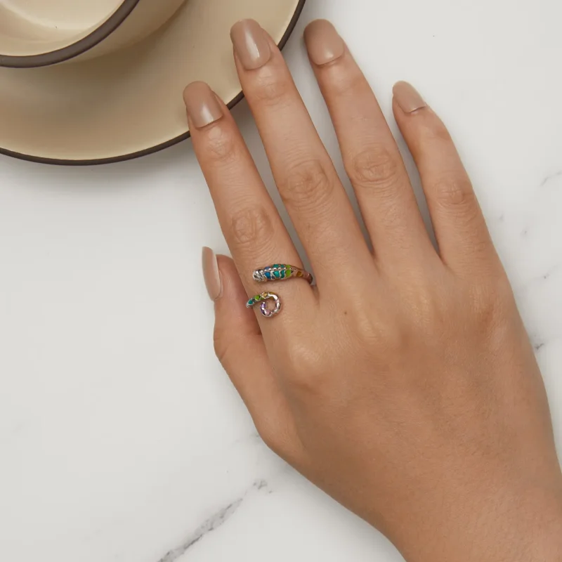 (bilde for) Pandora Style Chameleon Open Ring - BSR475-E - Vis 6