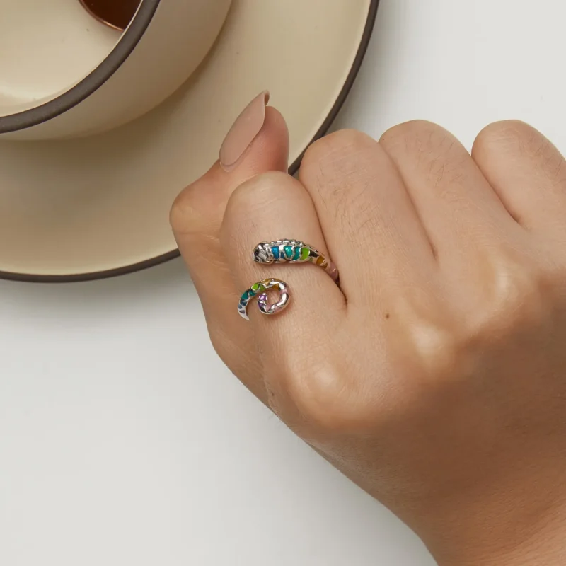 (bilde for) Pandora Style Chameleon Open Ring - BSR475-E - Vis 7