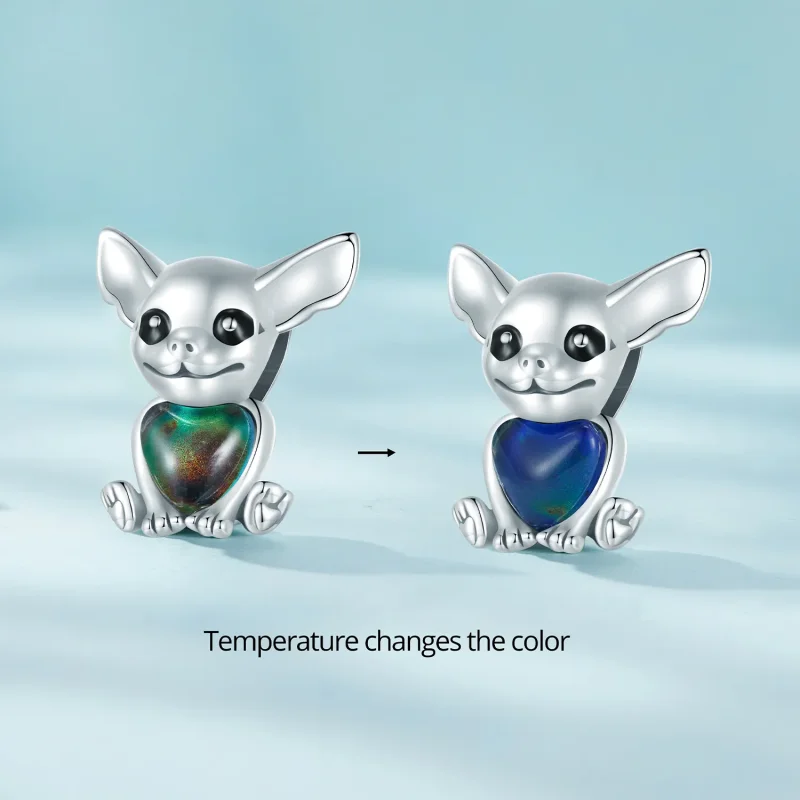 (bilde for) Pandora Style Chihuahua Charm - SCC2601 - Vis 2