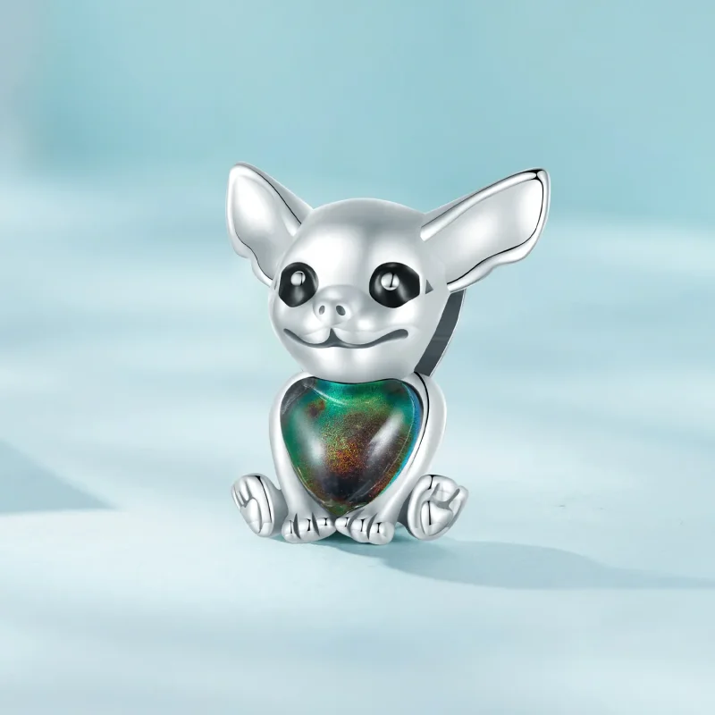 (bilde for) Pandora Style Chihuahua Charm - SCC2601 - Vis 3