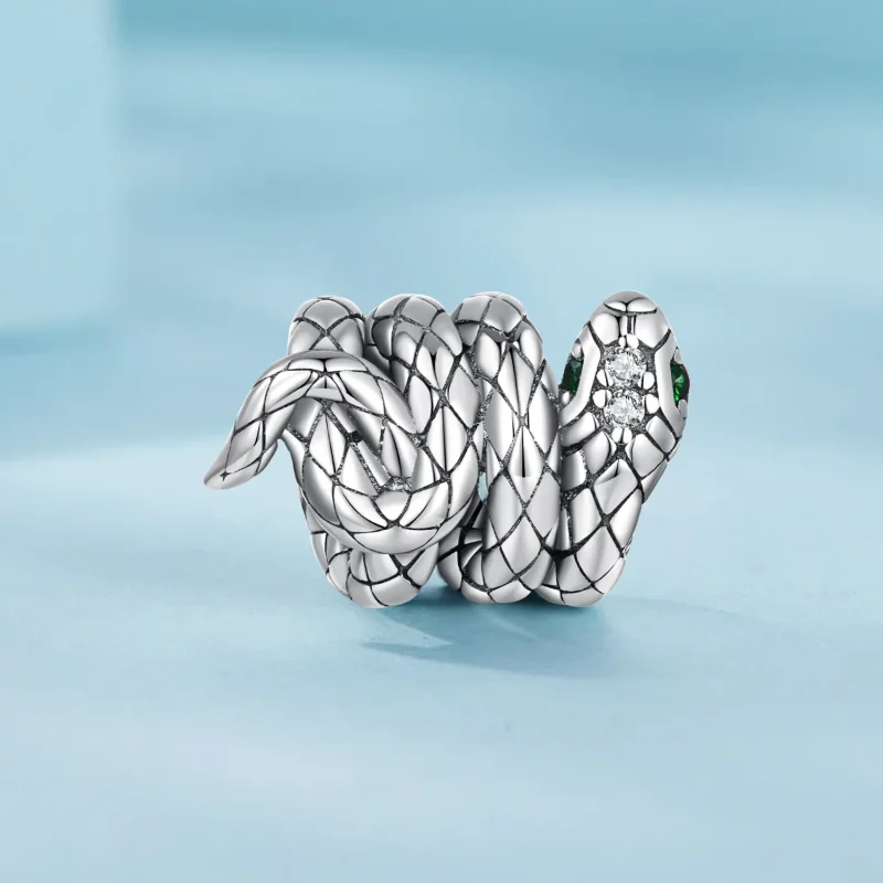 (bilde for) Pandora Style Coiled Spirit Snake Charm - SCC2549 - Vis 2