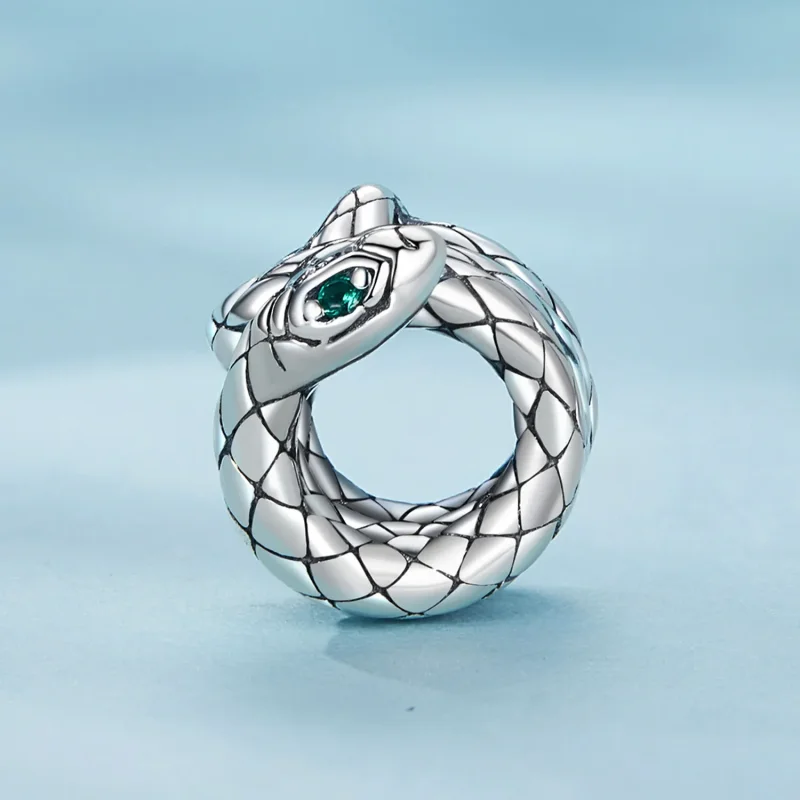 (bilde for) Pandora Style Coiled Spirit Snake Charm - SCC2549 - Vis 3
