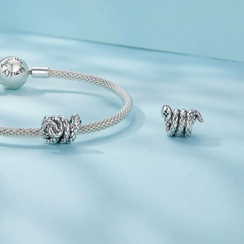 (bilde for) Pandora Style Coiled Spirit Snake Charm - SCC2549 - Vis 4