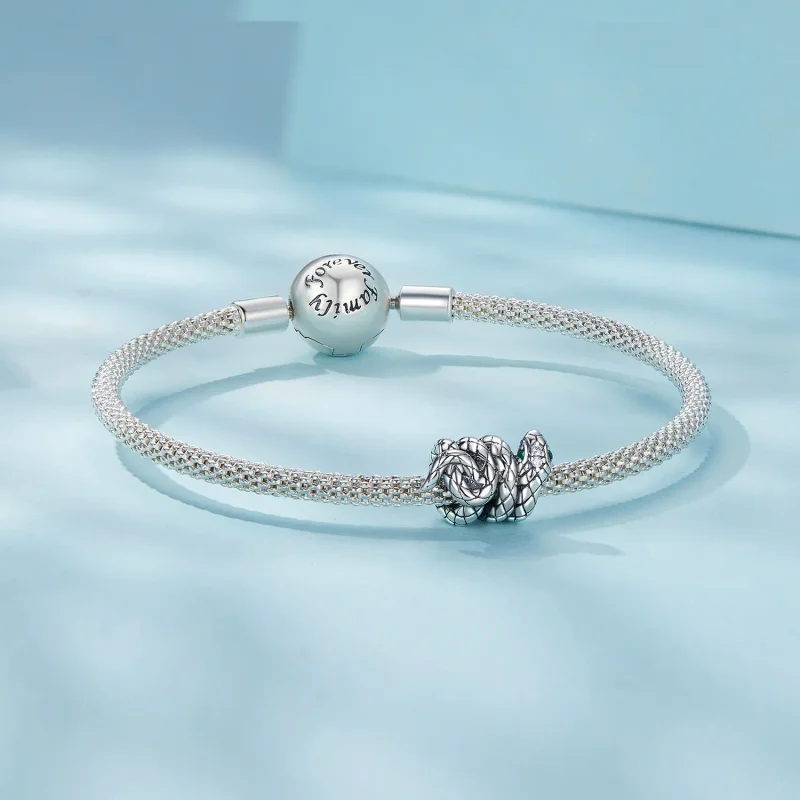 (bilde for) Pandora Style Coiled Spirit Snake Charm - SCC2549 - Vis 5