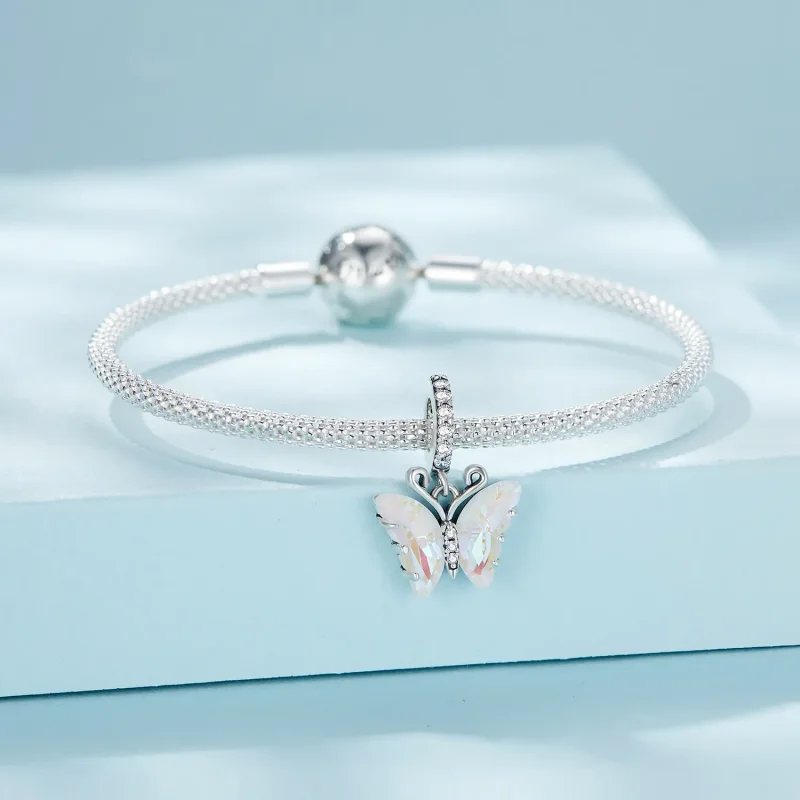 (bilde for) Pandora Style Colorful Aurora Butterfly Dingle - SCC2305-CF - Vis 3
