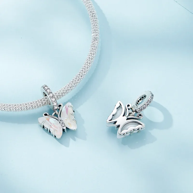 (bilde for) Pandora Style Colorful Aurora Butterfly Dingle - SCC2305-CF - Vis 4