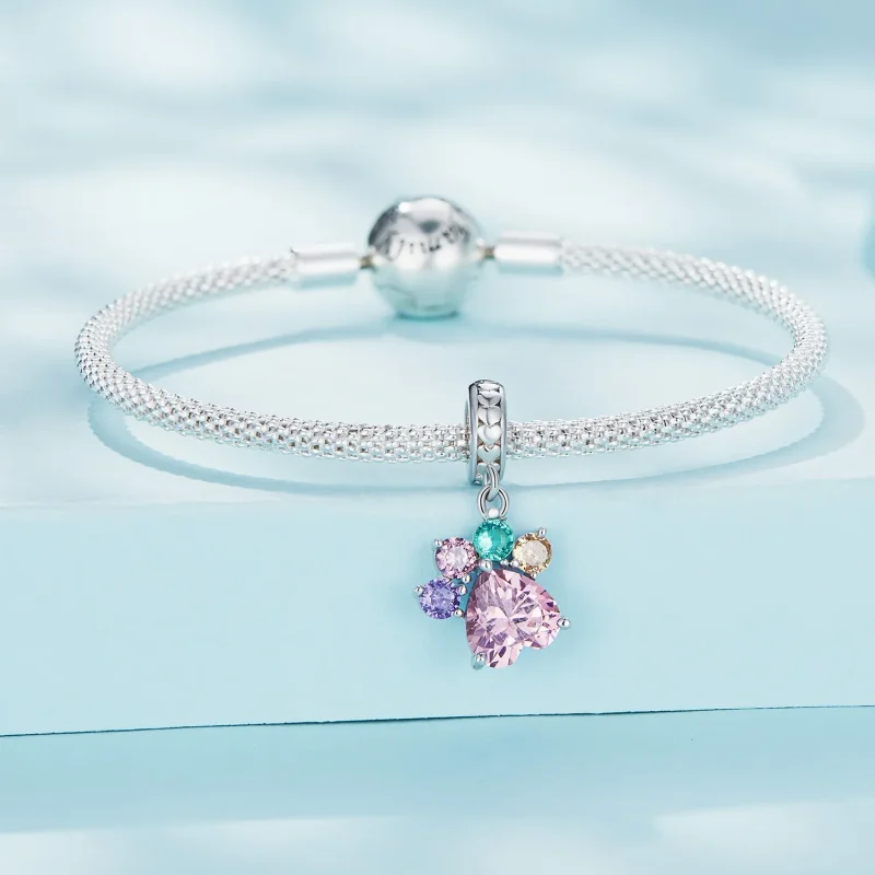 (bilde for) Pandora Style Colorful Cute Claw Dangle - SCC2478 - Vis 3