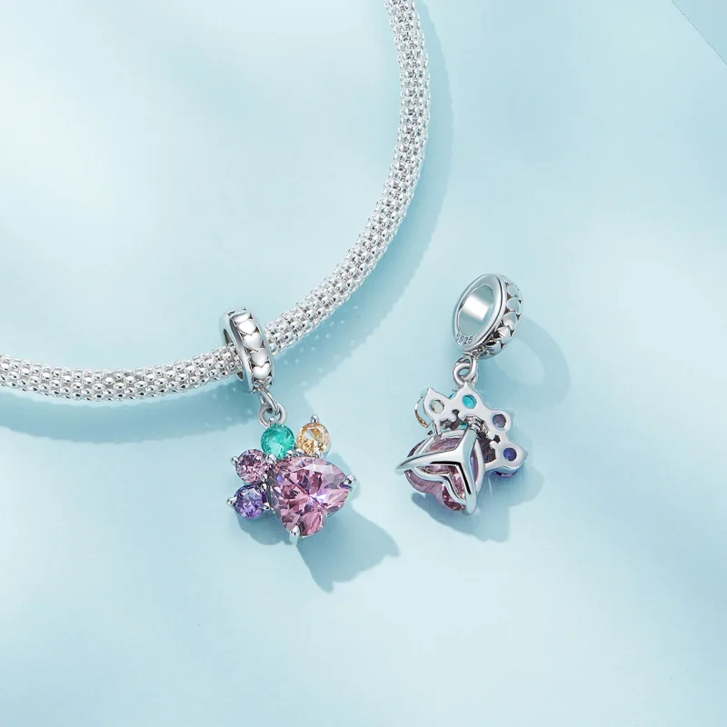 (bilde for) Pandora Style Colorful Cute Claw Dangle - SCC2478 - Vis 4