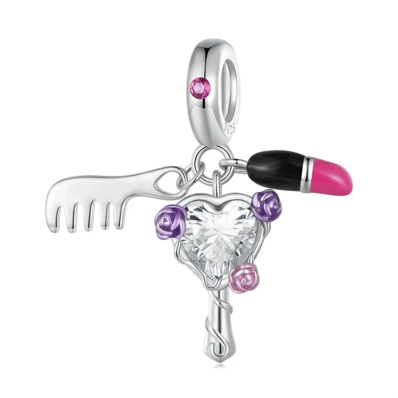(bilde for) Pandora Style Comb, leppestift og speil Dangle - SCC2474 - Vis 6