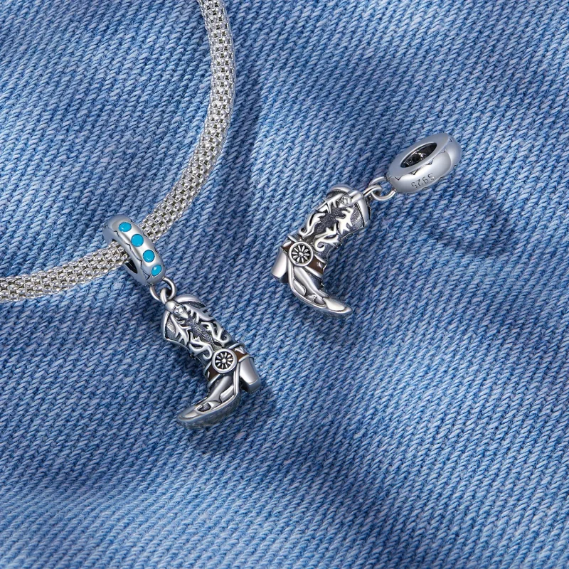(bilde for) Pandora Style Cowboy Skinnstøvler Dingler - SCC2566 - Vis 4