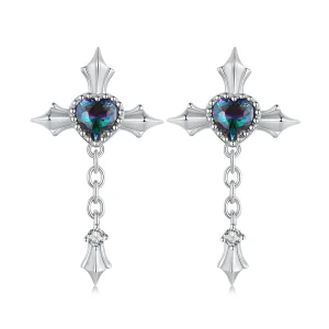 (bilde for) Pandora Style Cross Chain Studs øredobber - BSE912