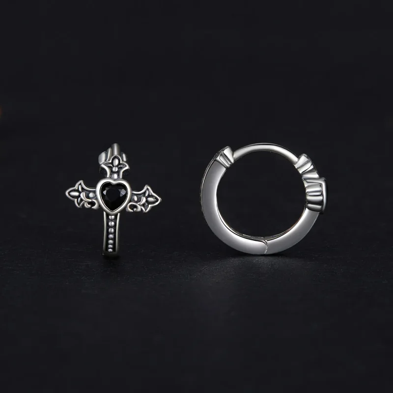 (bilde for) Pandora Style Cross Hoop øredobber - SCE1642 - Vis 2