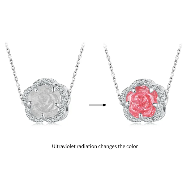 (bilde for) Pandora Style Crystal Rose Charm - BSC904 - Vis 2