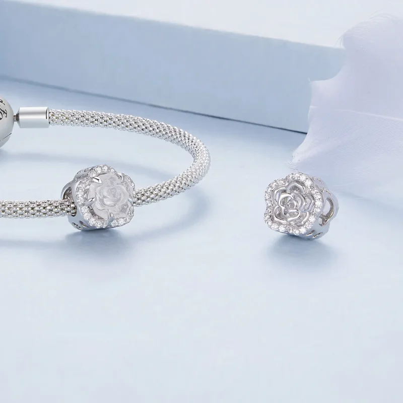 (bilde for) Pandora Style Crystal Rose Charm - BSC904 - Vis 7