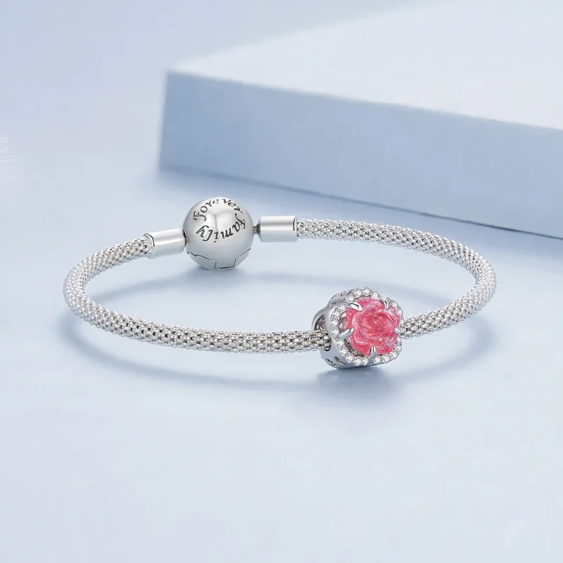 (bilde for) Pandora Style Crystal Rose Charm - BSC904 - Vis 8