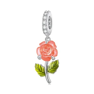 (bilde for) Pandora Style Crystal Rose Dangle - BSC824-OG