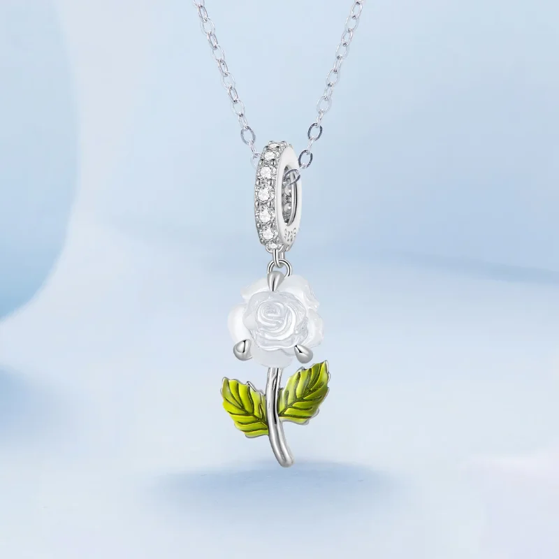 (bilde for) Pandora Style Crystal Rose Dangle - BSC824 - Vis 2