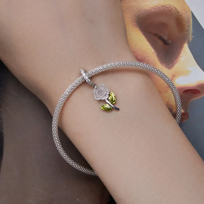 (bilde for) Pandora Style Crystal Rose Dangle - BSC824 - Vis 5