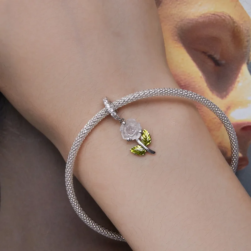 (bilde for) Pandora Style Crystal Rose Dangle - BSC824 - Vis 6