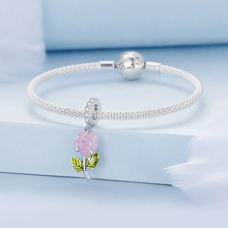 (bilde for) Pandora Style Crystal Rose Dangle - BSC824 - Vis 7