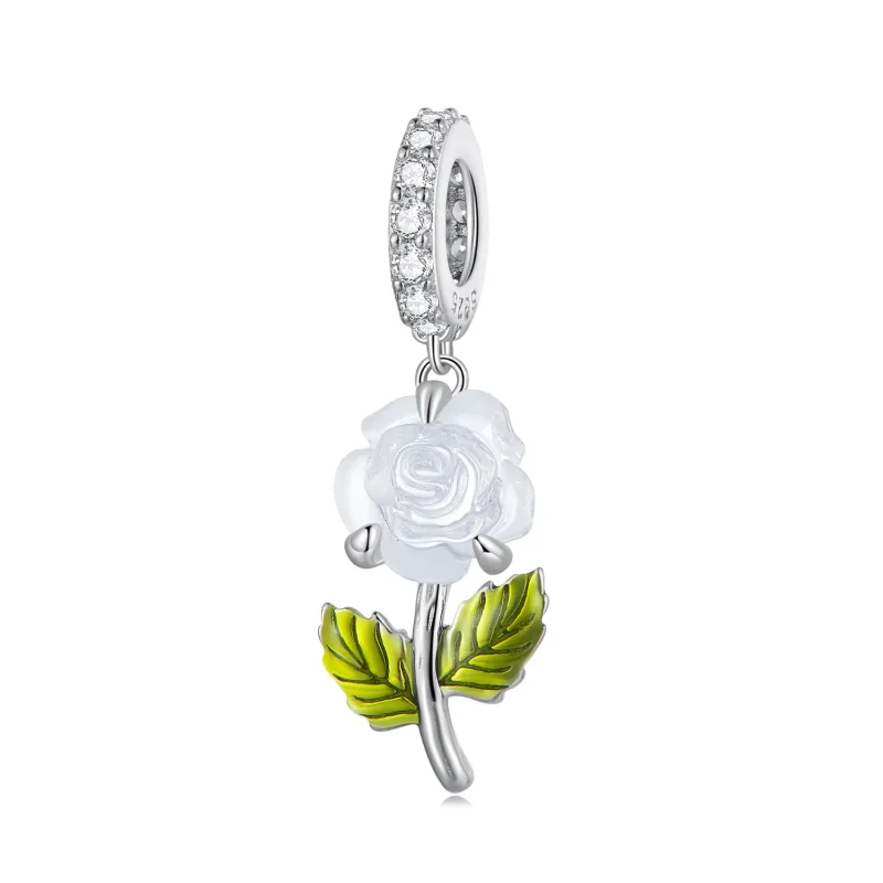(bilde for) Pandora Style Crystal Rose Dangle - BSC824 - Vis 8