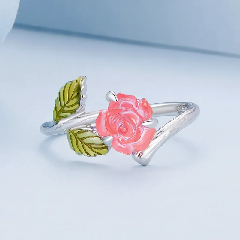 (bilde for) Pandora Style Crystal Rose Åpen Ring - BSR472-PKE - Vis 5