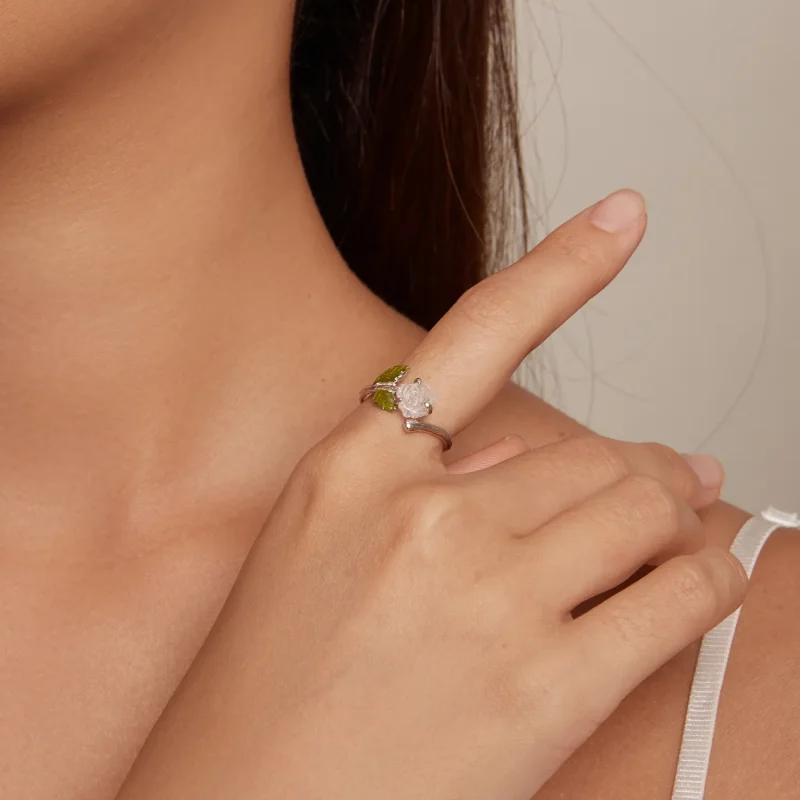 (bilde for) Pandora Style Crystal Rose Åpen Ring - BSR472-PKE - Vis 7