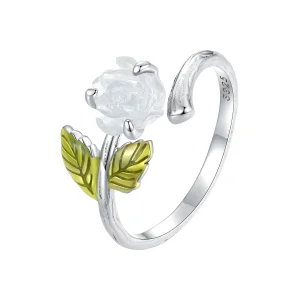 (bilde for) Pandora Style Crystal Rose Åpen Ring - BSR472-PKE