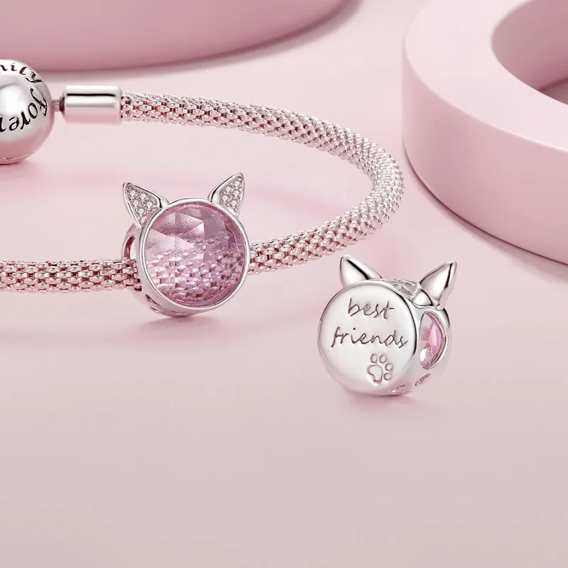 (bilde for) Pandora Style Cute Cat Charm - SCC2579 - Vis 4