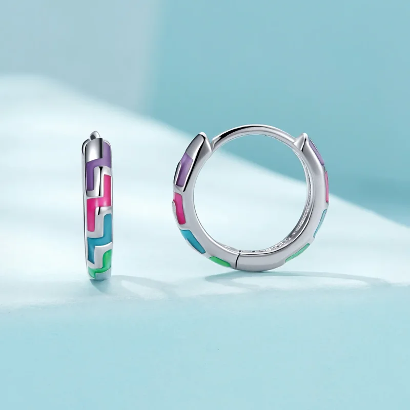 (bilde for) Pandora Style Cyber Luminous Hoop øredobber - SCE1645 - Vis 2