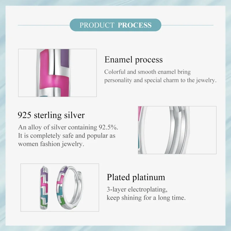 (bilde for) Pandora Style Cyber Luminous Hoop øredobber - SCE1645 - Vis 7