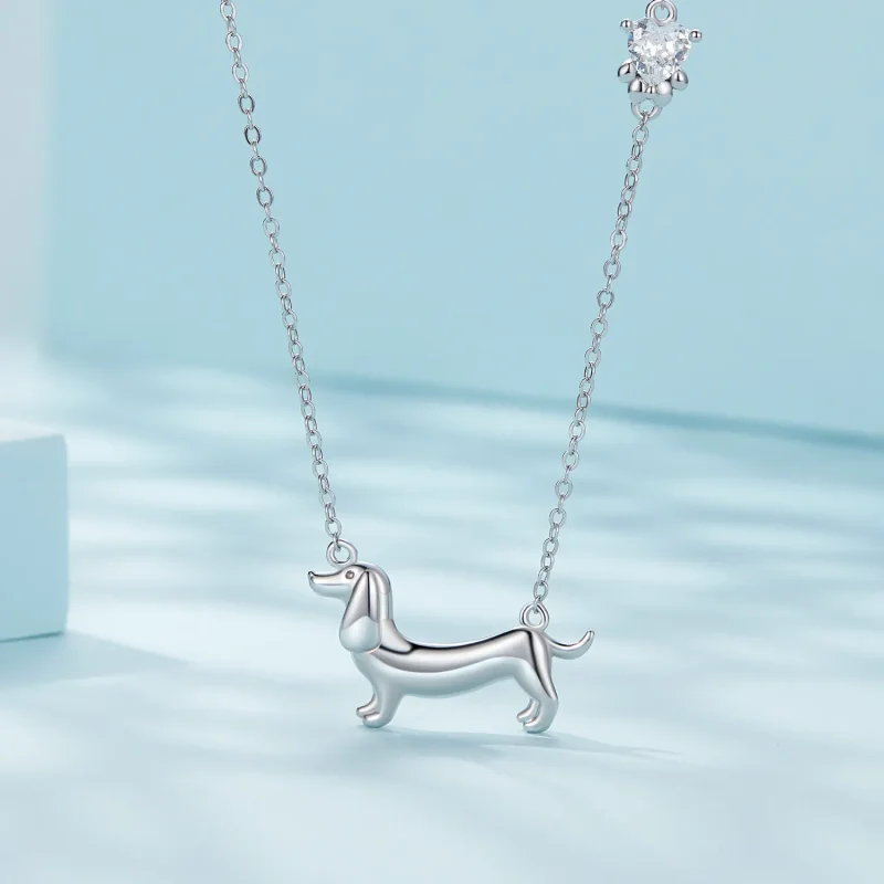 (bilde for) Pandora Style Dachshund Halskjede - SCN501 - Vis 3