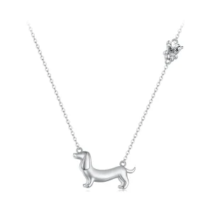 (bilde for) Pandora Style Dachshund Halskjede - SCN501
