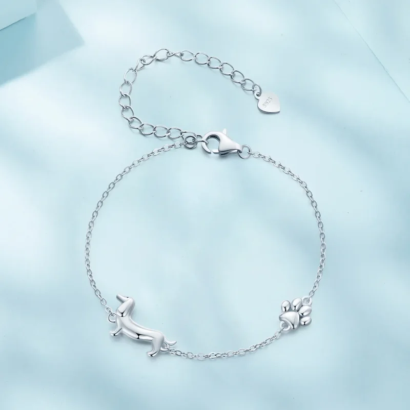 (bilde for) Pandora Style Dachshund-kjedearmbånd - SCB262 - Vis 3