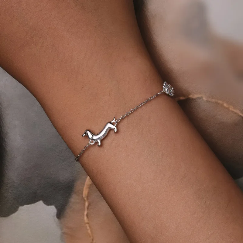 (bilde for) Pandora Style Dachshund-kjedearmbånd - SCB262 - Vis 5