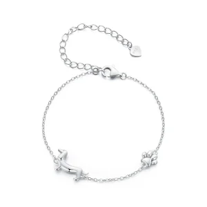 (bilde for) Pandora Style Dachshund-kjedearmbånd - SCB262