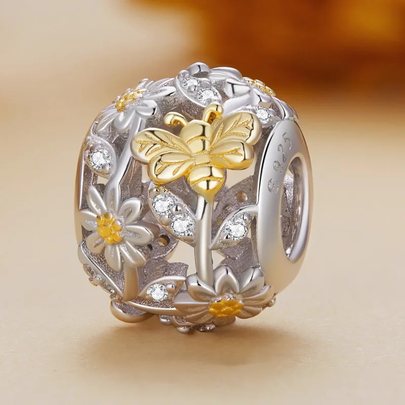 (bilde for) Pandora Style Daisy Bee Charm - BSC818 - Vis 2