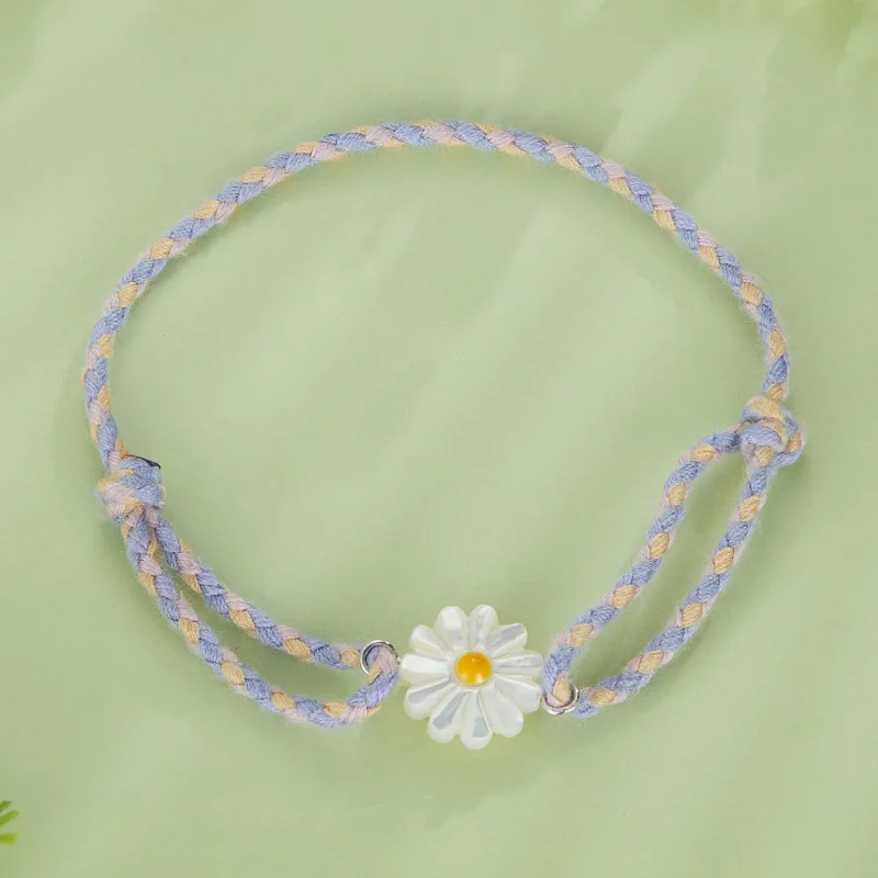 (bilde for) Pandora Style Daisy Cord Armbånd - SCB250 - Vis 3