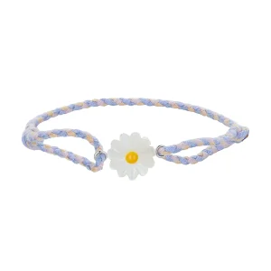 (bilde for) Pandora Style Daisy Cord Armbånd - SCB250