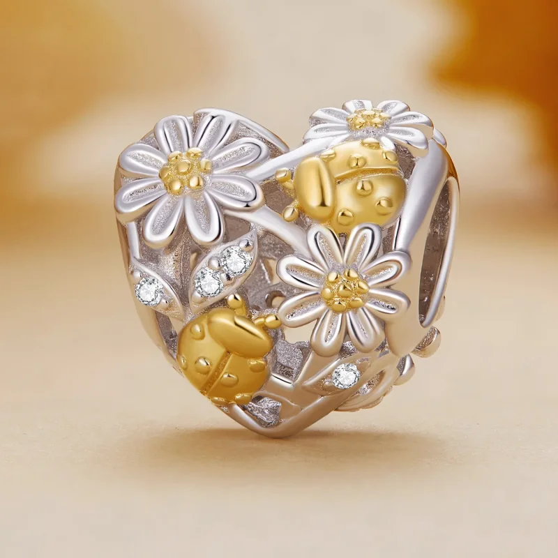 (bilde for) Pandora Style Daisy Ladybug Charm - BSC817 - Vis 2