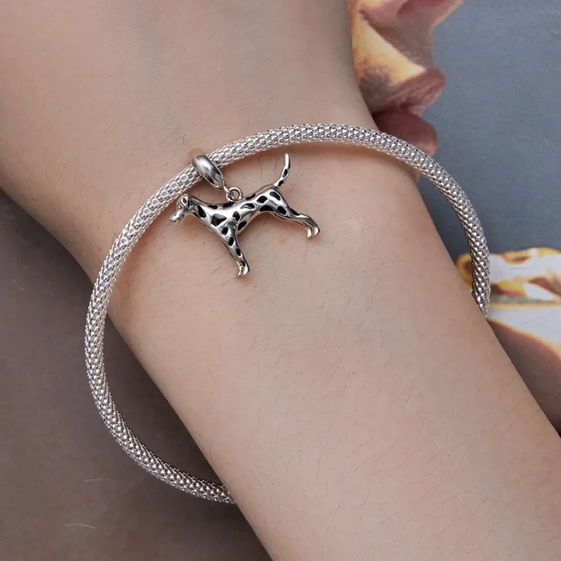 (bilde for) Pandora Style Dalmatian Dangle - BSC798 - Vis 5