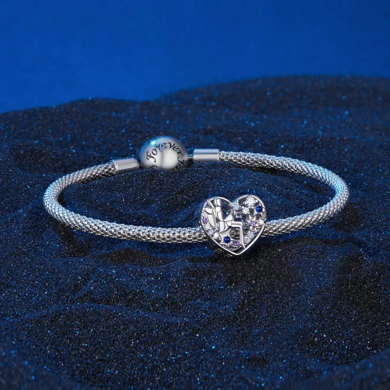 (bilde for) Pandora Style Day and Night Alf Heart Charm - SCC2553 - Vis 5