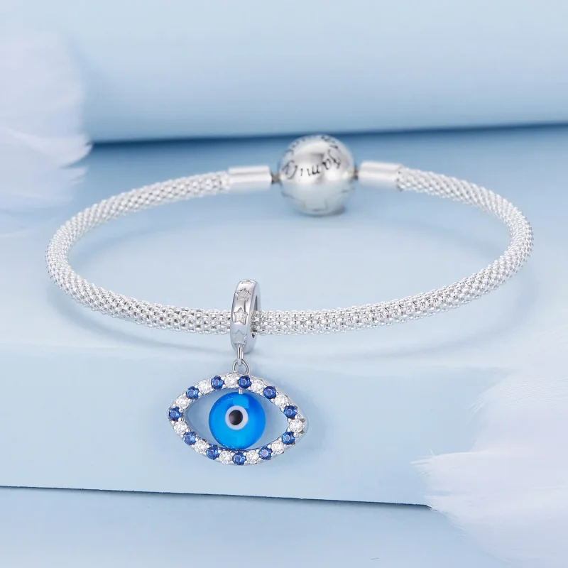 (bilde for) Pandora Style Devil Eye Dangle - BSC821 - Vis 3